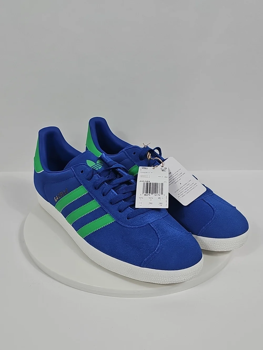 NWT Adidas Gazelle JH5389 Royal Blue Energy Green Sneakers Trainers 11 Blokecore